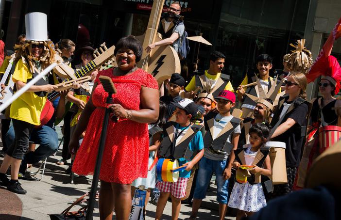 Photo: David Blood HOME Slough’s Streets Alive 2018 with Cardboardia