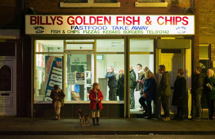 Ashington District Star recreate Fish and Chips by Fred Laidler working with photographer Julian Germain