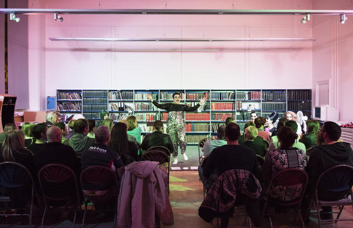  Fraff - a poetry night in St Helens library for people who don't like poetry. Photo Stephen King