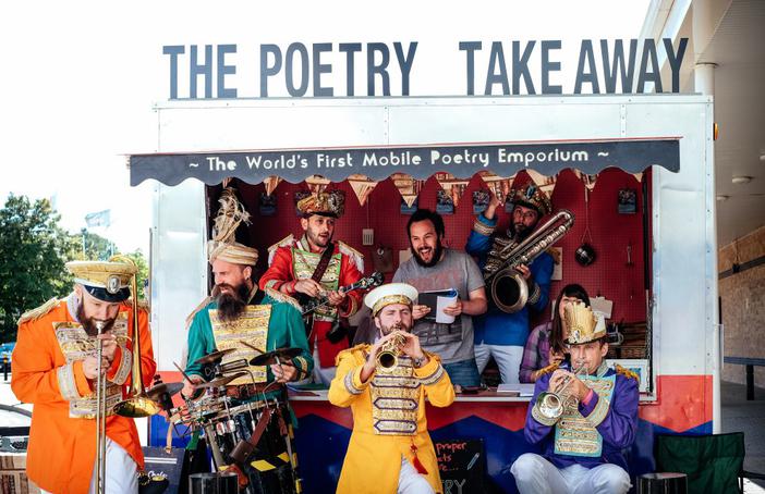 Photo: Andrew Billington Mr Wilson's Second Liners and Poetry Takeaway, Appetite's Taster Tour 2015