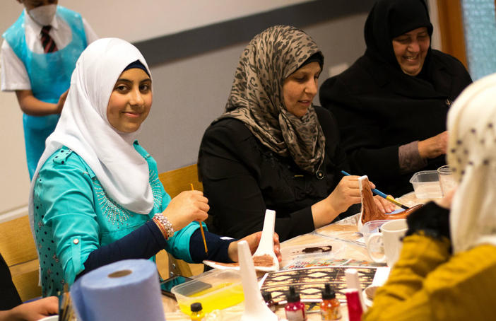 bait. Participants from the Open Door project in Cramlington working with artist Eva Mileusnic. Photo: Jason Thompson