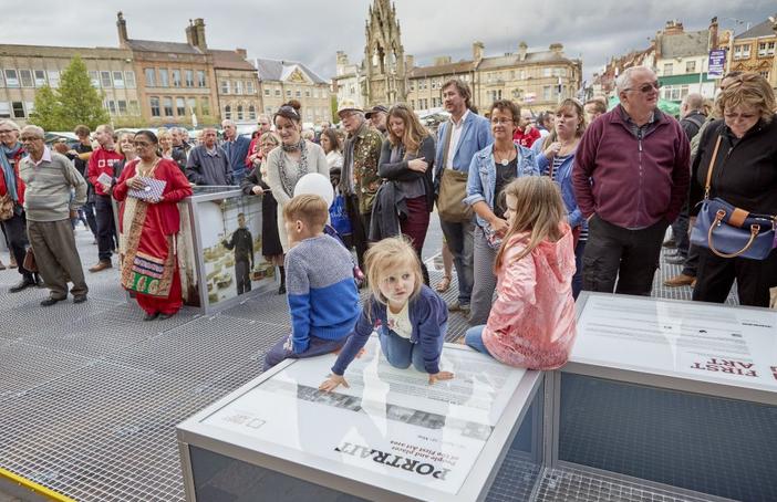 The launch of 'Portrait' in Mansfield Market Place