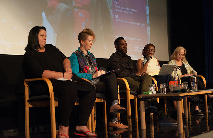 Photo: SAI Photography Jeanette Bain-Burnett speaking at People Place Power