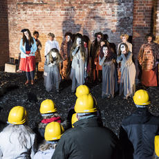 Haunted Furnace in The World of Glass museum featuring local girls aged 13-18. Photo Stephen King
